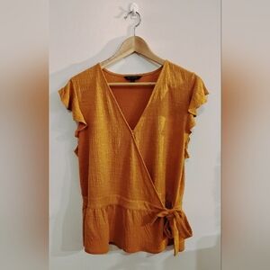 Banana Republic Golden Wrap Blouse
